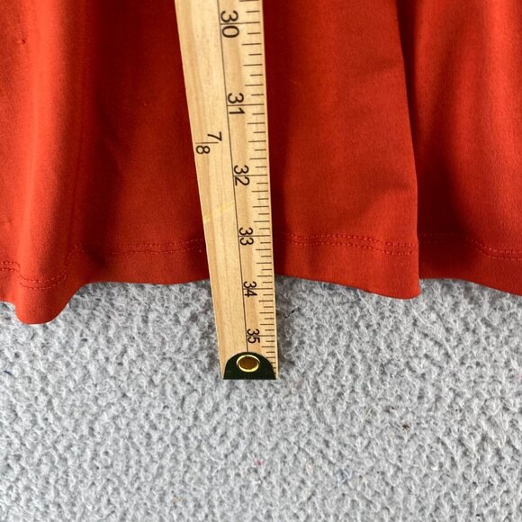 Susan Graver Sweater Womens 3X Plus Orange Cardigan Travel Knit Stretch Ruched* - Picture 9 of 10